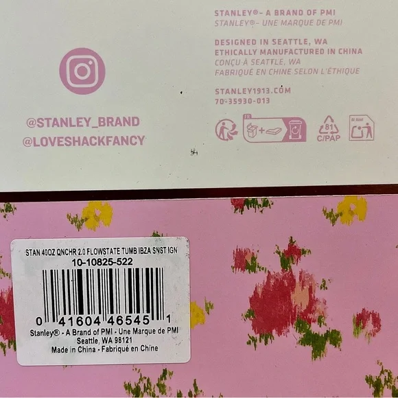 Stanley & Love Shack Fancy Colab NWT SS Tumbler/straw/topper/dust bag/Gift Boxed - Picture 8 of 11